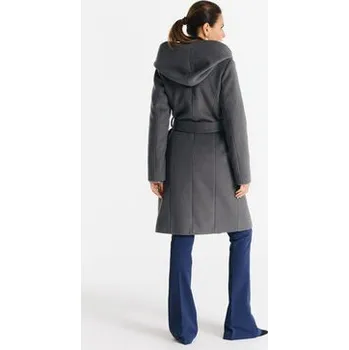 Dámský kabát Salme Vlněný kabát Noelia midi Šedá Regular Fit 38
