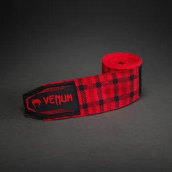 Bandáž na box a MMA Boxerské bandáže Venum Tartan - Fury Red Velikost: 2,5 m