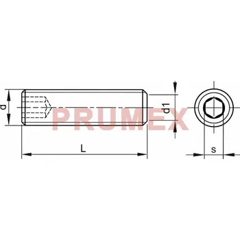 Šroub Šroub stavěcí plochý - inbus DIN 913 M3x3 pozink