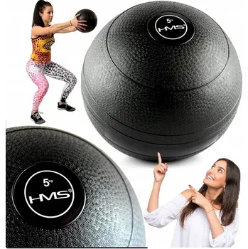 Medicinbal Slam Ball HMS PSB5 5 KG Cvičební Míč Odolný Protiskluzový Povlak 225 MM