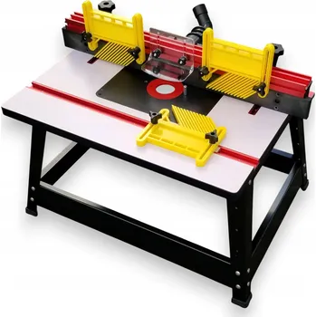 Malý frézovací stůl 650x450x25mm pro frézku, deska, vložka, vodítko, nohy