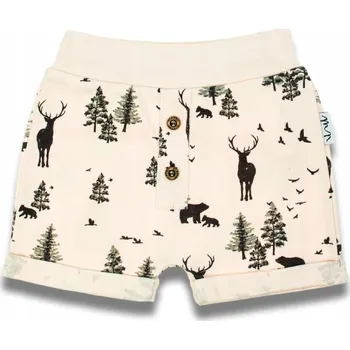 Chlapecké kraťasy Chlapecké kraťasy s motivem lesa béžové Nicol, vel. 68
