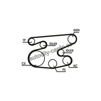 Rozvod motoru Sada drážkového řemene CONTINENTAL CTAM 6PK2236D1