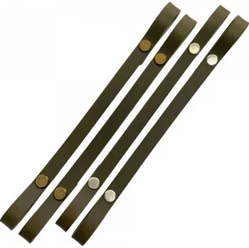 Popruh na košík nebo kabelku kožený š.1cm - 50 cm - olivový