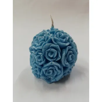 Svíčka Svíčka vonná z palmového vosku - Koule malá růže - lesní plody