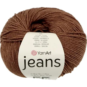 Galanterie YarnArt Jeans 70 tmavě hnědá