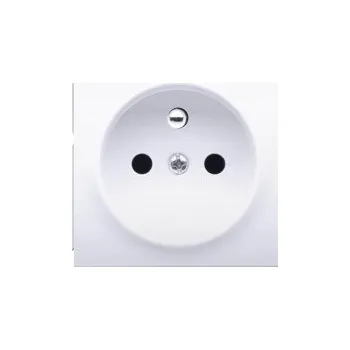Elektrická zásuvka Bílé víčko pro jednoduchou zásuvku s uzemněním Kontakt Simon 54 DGZ1ZP