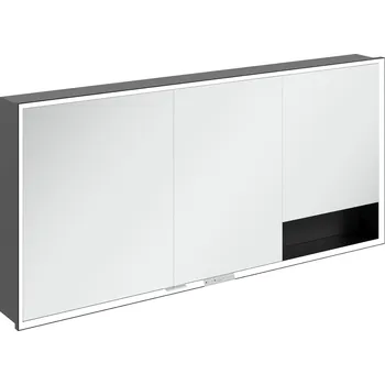 Koupelnový nábytek Villeroy & Boch My View+ skříňka 160x16.8x75 cm se zrcadlem černá B48216VL