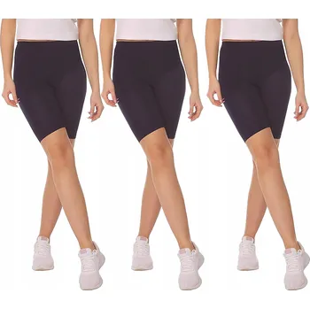 Dámské legíny Legíny Anet černé s vysokým pasem zeštíhlující krátké S/M polyamid