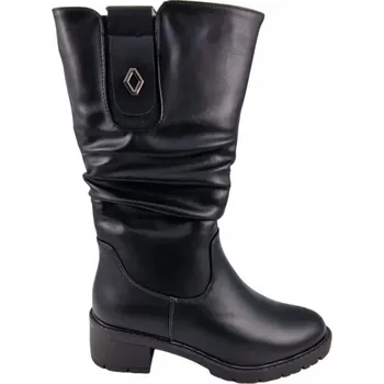 Dámské kozačky Kotníkové boty dámské na blokovém podpatku EVENTO 24BT02-7993 černé vel. 40