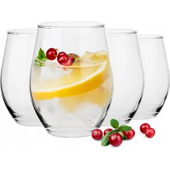 Sklenice Sklenice Na Drinky vína, nápoje, VELKÉ, Objemné, 4x624 ml POLSKÉ SKLO Glasset
