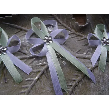 Svatební vývazek velký bílý / zelená nejsv. 181, nebo v barvě na přání