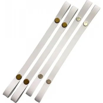 Kabelka Popruh na košík nebo kabelku kožený š.1cm - 50cm - bílý