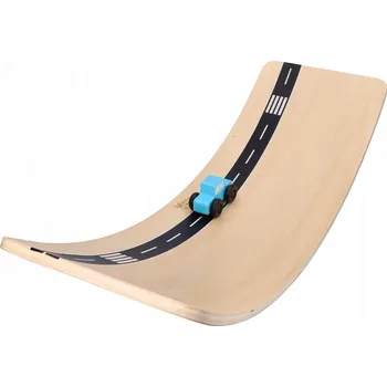 Dřevěná hračka Dřevěná balanční deska + Autíčko AdamToys