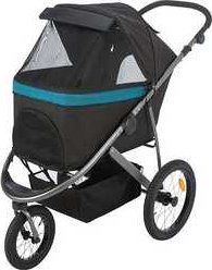 Kočárek BUGGY na vzduchových pneu, 60 x 112 x 120 cm, nosnost 20 kg, černá/petrolejová,rychlé dodání