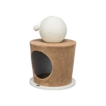 Jeskyně se škrabacím míčem, o 36 × 50 cm, plyš/sisal, taupe,rychlé dodání