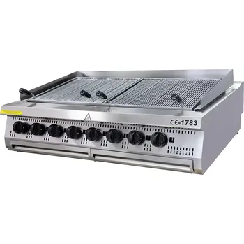 Kuchyňský gril Maxima Prémiový gril - 8 zón - plynový - trojitá jednotka - hloubka 90 cm | 09398601