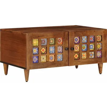 Konferenční stolek vidaXL Konferenční stolek Hnědá 80 x 50 x 40 cm Masivní mangové dřevo [4018229]