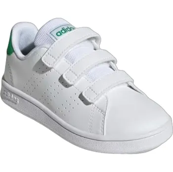 Dámská tenisová obuv Dětská rekreační obuv ADIDAS-Advantage Court K cloud white/green/core black Bílá 31