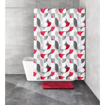 Sprchový závěs Kleine Wolke koupelnový závěs TESS 180x200cm rubínově červená