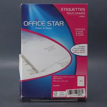Papír Etikety Office Star OS43657 48,5 x 25,4 mm