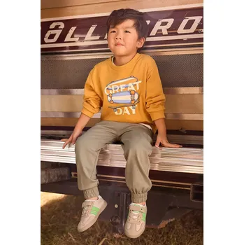 Dětská bavlněná tepláková souprava Mayoral 3882.5D.Mini.PPY2 oranžová 20X, vel. 128