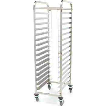 Servírovací stolek Maxima Vozík na podnosy Bakerynorm - vhodný pro 16 podnosů - 60 x 40 cm | 09300548