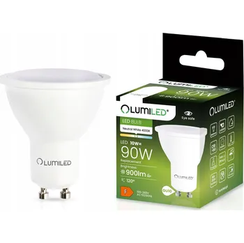 Žárovka LED žárovka GU10 reflektor 10W (odpovídá 90W) 900lm 4000K neutrální bílá, úhel 120° LUMILED