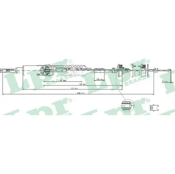 Spojkové lanko Tažné lanko, ovládání spojky LPR C0240C