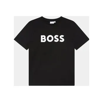 Pánské tričko Boss T-Shirt J25P24 M Černá Regular Fit 4Y