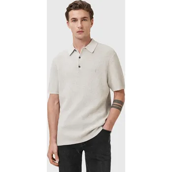 Pánské tričko Polo tričko z vlněné směsi AllSaints ASPEN M025KA béžová 01X, vel. XL