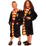 CurePink Dětský fleece župan Harry Potter: Hogwarts černá