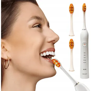 Elektrický zubní kartáček Sonický kartáček Smiley ProWhite + pouzdro (bílý)