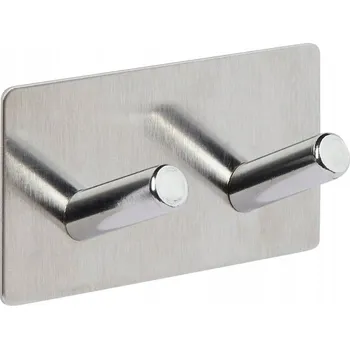 Věšák HÁČEK SAMOLEPICÍ 2 VĚŠÁKY NEREZOVÁ OCEL 9 X 3,5 X 4,5 CM