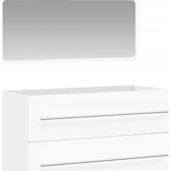 Koupelnový nábytek Bílá koupelnová skříňka se zrcadlem 90 x 38,5 x 48 cm, materiál dřevotříska