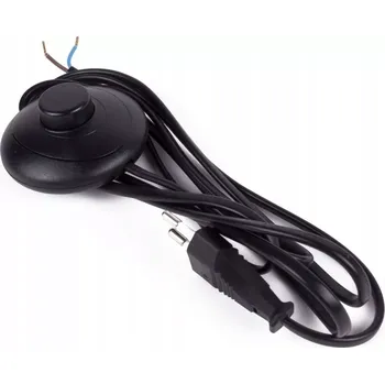 Napájecí kabel Kabel s nožním vypínačem černý 2 m