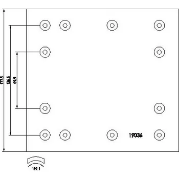 Brzdová čelist Brzdove oblozeni, bubnova brzda LUMAG 19036 10 102 10