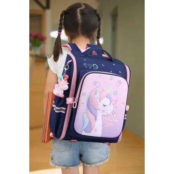 ŠKOLNÍ BATOH aktovka prostorná do školy pro dívku Jednorožec