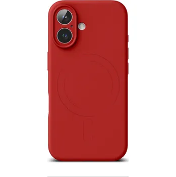 Kryt iPhone 16 s MagSafe červený (obal neboli pouzdro na iPhone 16)