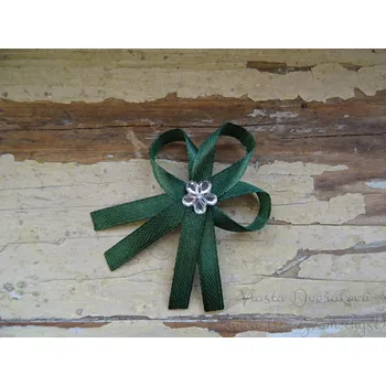 Svatební dekorace Svatební vývazek - zelená tmavá 128