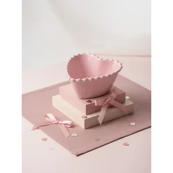 Sinsay - Valentýnská keramická miska ve tvaru srdce - pastelová růžová - 603HI-03X - 603HI-03X-ONE