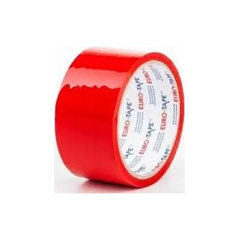 Lepicí páska Balicí páska Eurotape červená, šířka 48 mm, délka 50 m, 1 ks