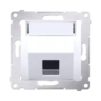 Elektrická zásuvka Internetová a telefonní zásuvka nástěnná Kontakt-simon bílá