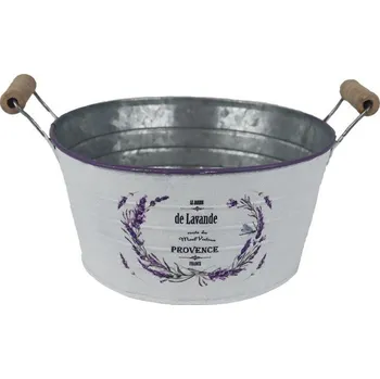 Zahrada Květináč plechový s motivem levandule K4597