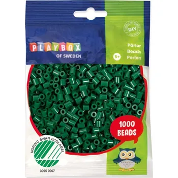 Puzzle PLAYBOX Zažehlovací korálky - tmavě zelené 1000ks