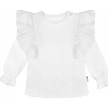 Dívčí halenka s dlouhým rukávem, bílá, Nicol, velikost vel.
