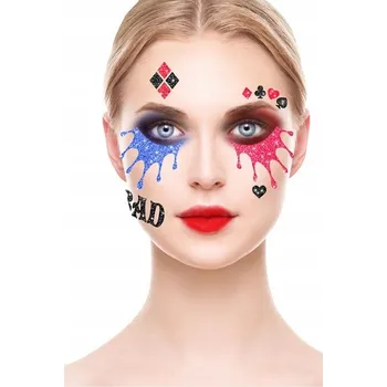 samolepka SAMOLEPKY NA OBLIČEJ HARLEY GLITROVÉ HALLOWEEN