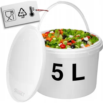 kbelík Kbelík 5L Bílý kbelík UZAVÍRATELNÝ s víkem - 5 L plastový
