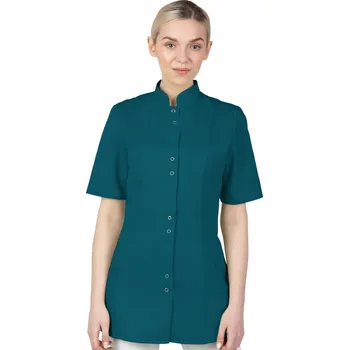 Dámské sako 36 DÁMSKÝ ZDRAVOTNICKÝ PLÁŠŤ NA ZIP SE STOJÁČKEM KOSMETICKÝ HALENA 141S