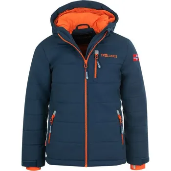 Dívčí oblečení Dětská lyžařská bunda Trollkids Hemsedal Snow Jacket XT mystic blue/orange hardy blue (513-142) 98